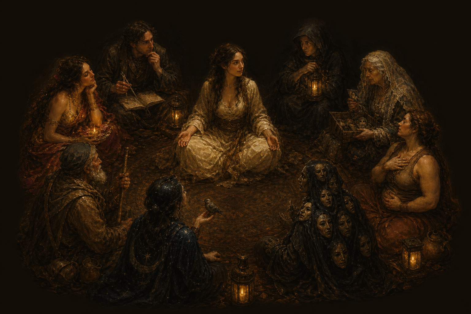 A woman listening to an inner council